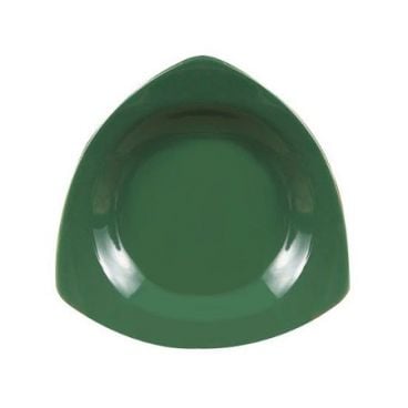 CAC China P-77-G 22 oz. Festiware Triangular Green Porcelain Pasta Bowl