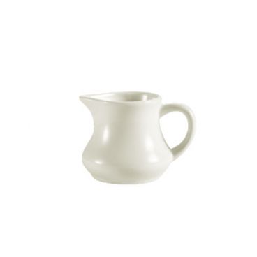 CAC China PC-4-AW 4 oz. Ceramic Accessories Creamer with Handle/American White