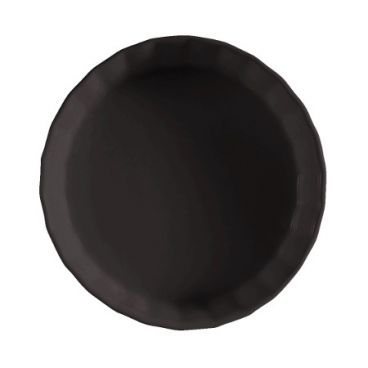 CAC China QCD-5-BLK 5" Festiware Black Fluted Porcelain Quiche Dish