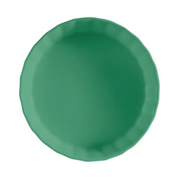 CAC China QCD-5-G 5" Festiware Green Fluted Porcelain Quiche Dish