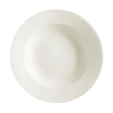CAC REC-115 24 oz. Ceramic Rolled Edge Pasta Bowl/American White