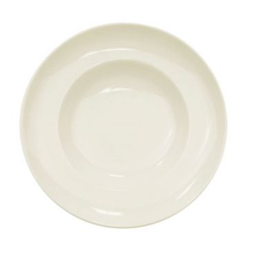 CAC REC-130 26 oz. Ceramic Rolled Edge Mediterranean Pasta Bowl/American White