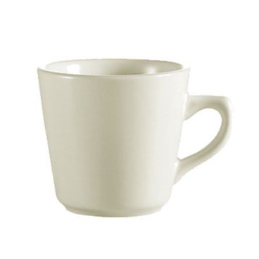 CAC REC-1 7 oz. REC Ceramic Coffee Cup/White