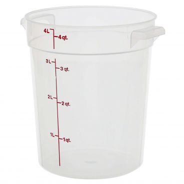 Cambro RFS4PP190 Translucent 4 Qt Polypropylene Round Food Storage Container