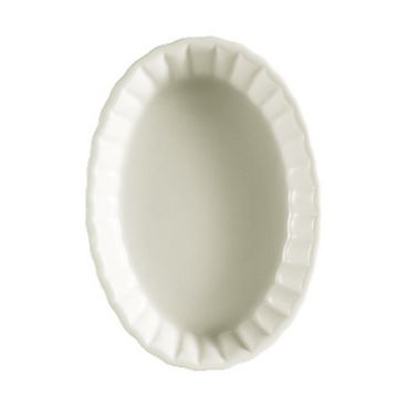 CAC SFV-6 6" Ceramic Oval Souffle Baking Dish/Bone White