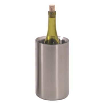 American Metalcraft SWC48 Satin Stainless Steel Double Wall Wine Cooler - 4-3/4" Diameter