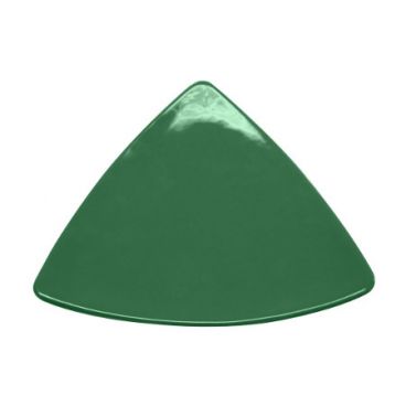 CAC China TRG-16-G 11" Festiware Green Triangular Porcelain Plate
