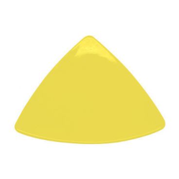 CAC China TRG-7-Y 7" Festiware Yellow Triangular Porcelain Plate
