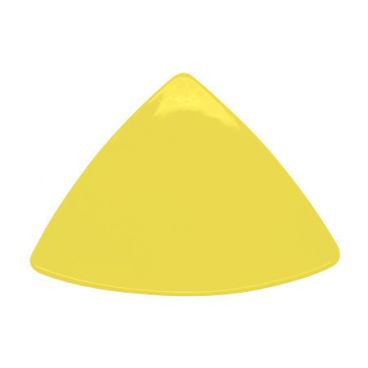 CAC China TRG-9-Y 9" Festiware Yellow Triangular Porcelain Plate