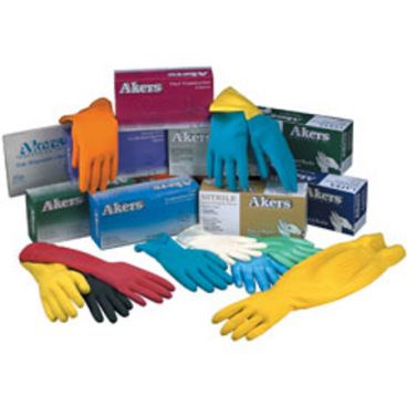 Akers V323I Clear Powdered Vinyl General Purpose Extra Large Gloves