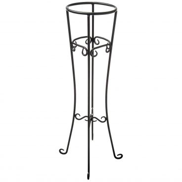 American Metalcraft WICS34 Black Wrought Iron Champagne Bucket Stand - 32"