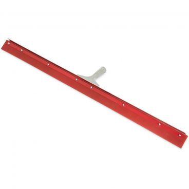 Carlisle 4007700 Red Flo Pac Straight Gum Rubber Floor Squeegee w/ Heavy Duty Steel Frame - 36"