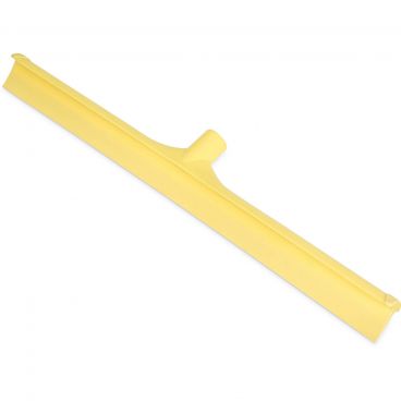 Carlisle 3656704 Yellow Polypropylene Frame Sparta Single Blade Rubber Floor Squeegee - 20"