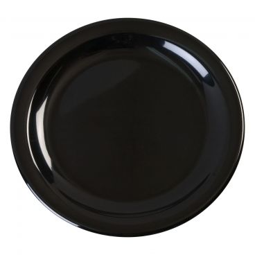 Carlisle KL20403 Black Melamine Kingline Pie Plate - 6-1/2" Diameter