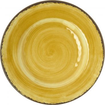Carlisle 5400213 Amber Round Melamine Mingle Series Salad Plate - 9" Diameter