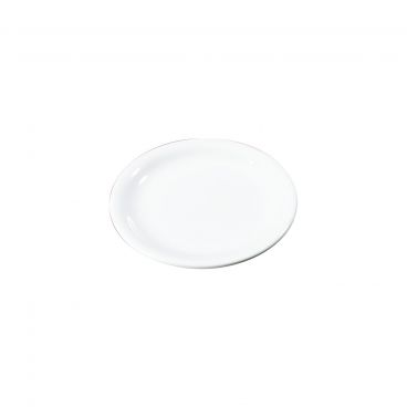 Carlisle 3300602 White Melamine Sierrus Narrow Rim Salad Plate - 7-1/4" Diameter