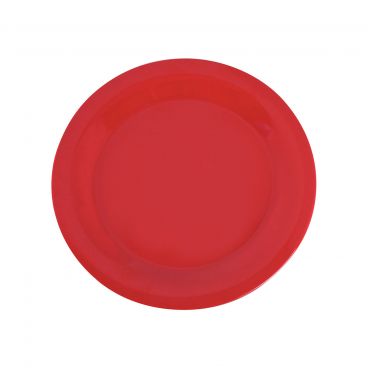 Carlisle 3301205 Red Melamine Sierrus Wide Rim Round Dinner Plate - 9" Diameter