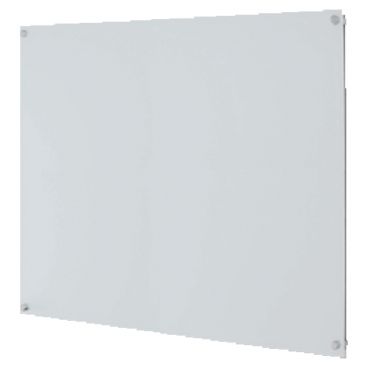 Aarco WGB4848NT 48" x 48" White Pure Glass Markerboard
