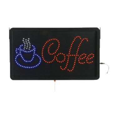 Aarco COF03L 22" x 13" LED "COFFEE" Sign