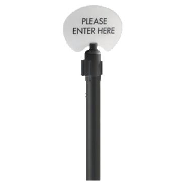 Aarco FOS-1 Oval "Please Enter Here" Stanchion Sign