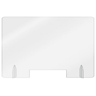 Aarco FPS2436 Freestanding Acrylic Protective Shield with Pass-Thru, 24" X 36"