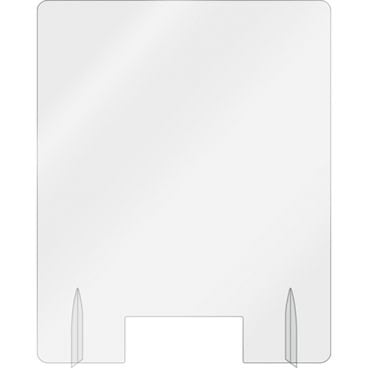 Aarco FPS3024PC Freestanding Polycarbonate Protective Shield with Pass-Thru, 30" X 24"