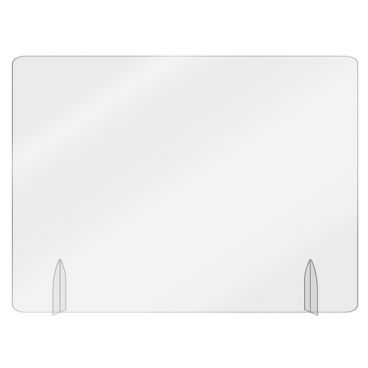 Aarco FPT1824PC-3 Clear Polycarbonate 18" High x 24" Wide Freestanding Protection Shield