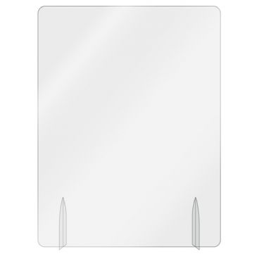 Aarco FPT2418-3 Clear Acrylic 24" High x 18" Wide Freestanding Protection Shield