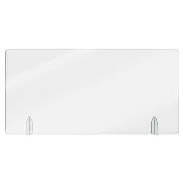 Aarco FPT2448PC-3 Clear Polycarbonate 24" High x 48" Wide Freestanding Protection Shield