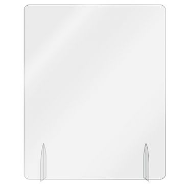 Aarco FPT3024-3 Clear Acrylic 30" High x 24" Wide Freestanding Protection Shield