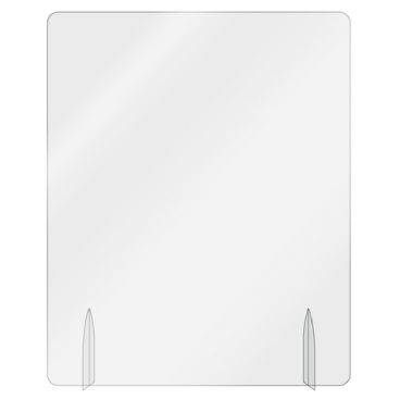 Aarco FPT3024PC-3 Clear Polycarbonate 30" High x 24" Wide Freestanding Protection Shield
