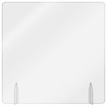 Aarco FPT3030 Freestanding Acrylic Protective Shield, 30" x 30"