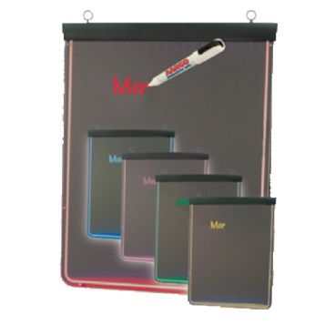 Aarco LF-1 Ultra Lite Lighted Write-On Markerboard - 19" x 24 1/2"