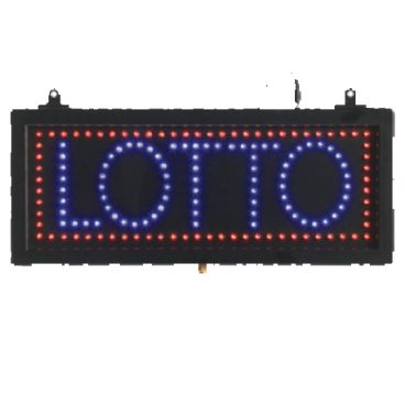 Aarco LOT04S 16-1/8" x 6-3/4" LED "LOTTO" Sign With 3 Display Modes