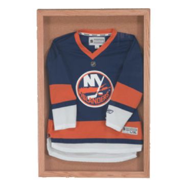 Aarco OBC2424S 24" x 24" Enclosed Hinged Souvenir and Memorabilia Display Case with Natural Oak Finish