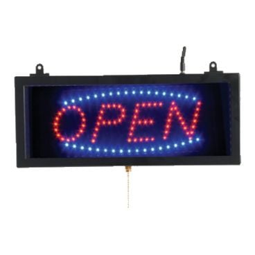 Aarco OPE02S 16 1/8" x 6 3/4" LED "OPEN" Sign