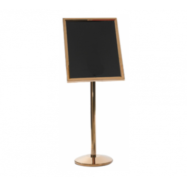 Aarco P-5B Brass Single Pedestal Sign Board