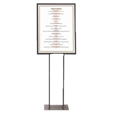 Aarco PHSIB 22 1/4" x 59 1/2" Black Double Sided Freestanding Poster / Sign Holder