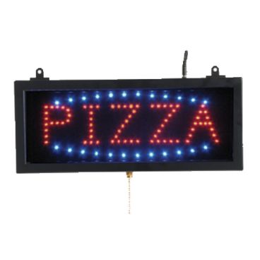 Aarco PIZ01S 16-1/8" x 6-3/4" LED "PIZZA" Sign With 3 Display Modes