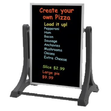 Aarco ROC-2 The Rocker Two Sided Markerboard with Stand - 24" x 36"