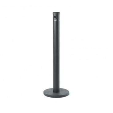 Aarco SB40F 43 1/2" Floor Standing Cigarette / Ash Receptacle With Removable Canister And Cap, Black Finish