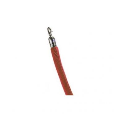 Aarco TR-125 Red 8' Stanchion Rope with Satin Ends for Rope Style Crowd Control / Guidance Stanchion