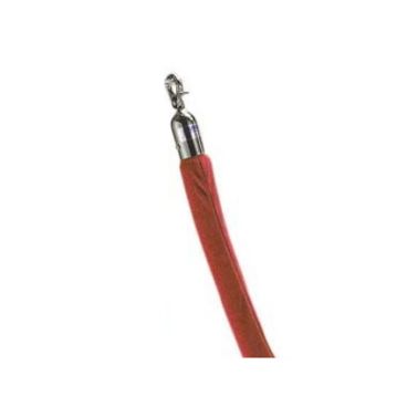 Aarco TR-85 Red 6' Stanchion Rope with Satin Ends for Rope Style Crowd Control / Guidance Stanchion