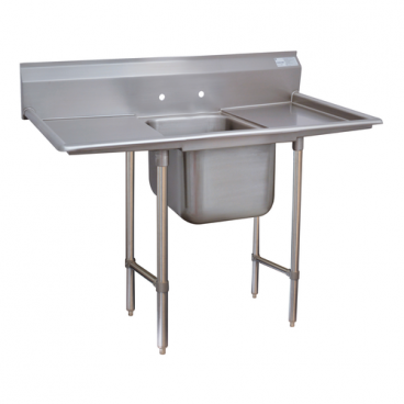 Advance Tabco 93-61-18-18RL 56” One Compartment Stainless Steel Regaline Sink With Two Drainboards - Standard 93 Series