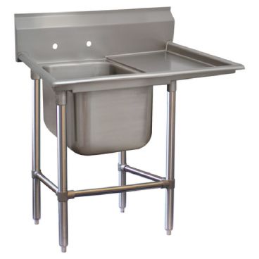 Advance Tabco 94-1-24-24R 46” One Compartment Stainless Steel Regaline Sink With Right-Side Drainboard - Spec-Line 94 Series