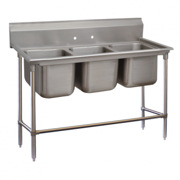 Advance Tabco 94-23-60 74” Three Compartment Stainless Steel Regaline Sink - Spec-Line 94 Series