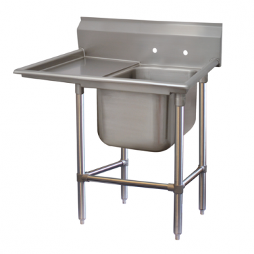 Advance Tabco 94-81-20-36L 62” One Compartment Stainless Steel Regaline Sink With Left-Side Drainboard - Spec-Line 94 Series