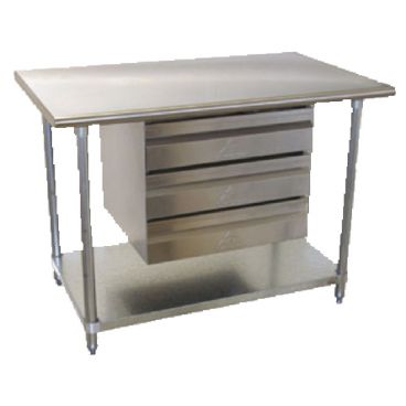 Advance Tabco ADT-2-2020 Two Tier Stainless Steel Drawer Assembly With Side Panels, 20" x 20" x 5" Deep Removable Drawers