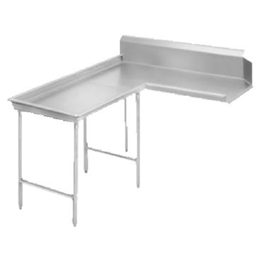 Advance Tabco DTC-G30-48L Island Clean L-Shape Stainless Steel Dishtable With 47" Left Side, Spec-Line Series