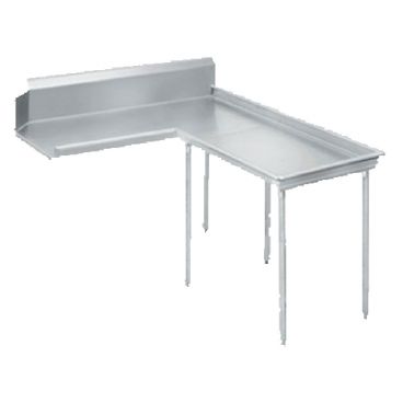 Advance Tabco DTC-G60-48R Island Clean L-Shape Stainless Steel Dishtable With 47" Right Side, Super Saver Series
